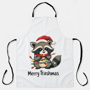 Tablier Joyeux Trashmas Funny Raccoon Noël