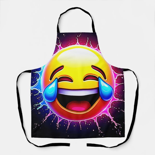 Tablier Joyful Splash: Laughing Emoji Art (Recto)