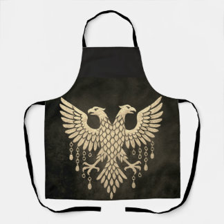 Tablier Jumeau Doré Corbeau Mythologie Nordique Noir