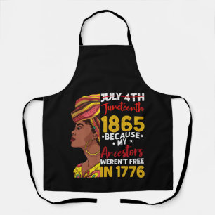 Tablier Juneteenth Parce que mes ancêtres n'étaient pas li
