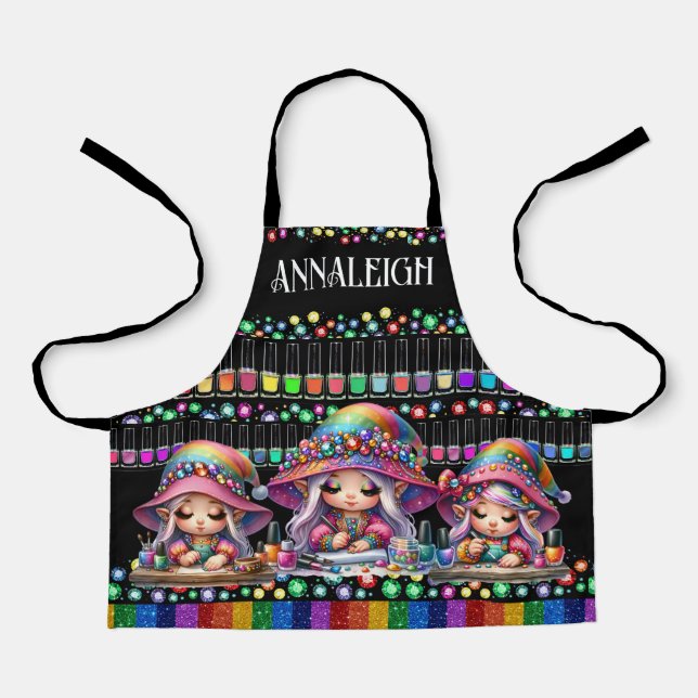 Tablier JUNIOR Manicure Nail Technicien Apron (Recto)