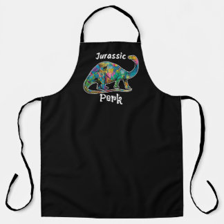 Tablier Jurassic Perk Dinosaure Coloré Noir
