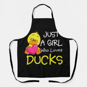 Tablier Just a Girl Who Loves Ducks - Cute Duck Lover Owne
