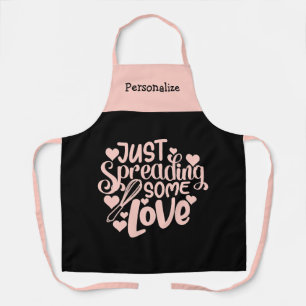 Tablier Juste Diffuser Un Citation D'Amour Cuisine Rose No