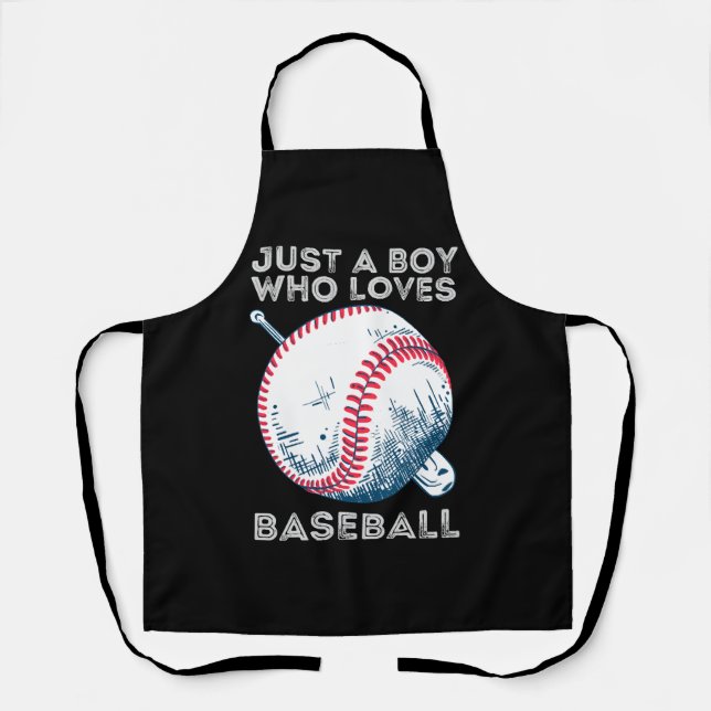 Tablier Juste un garçon qui aime le baseball (Recto)