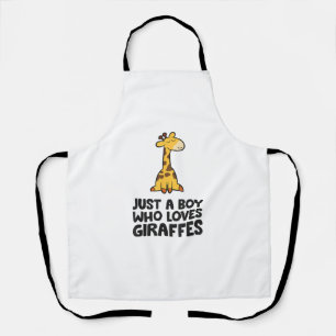 Tablier Juste un garçon qui aime les girafes