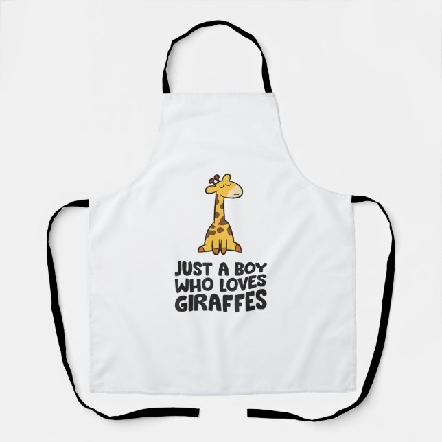 Tablier Juste un garçon qui aime les girafes (Recto)