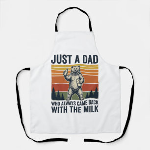 Tablier Juste un papa est revenu avec le t-shirt Milk Bear