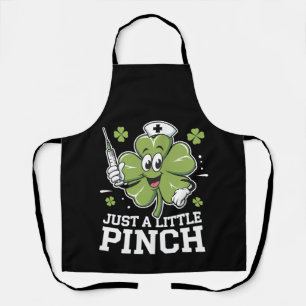 Tablier Juste un petit pincement infirmière Saint-Patrick