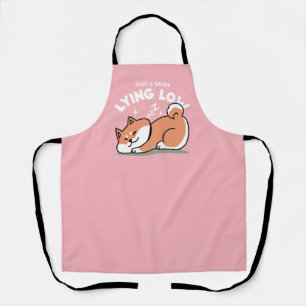 Tablier Juste un Shiba allongé bas : mignonne conception S
