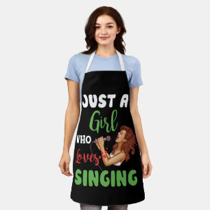 Tablier Juste Une Fille Qui Aime Chanter Cadeau