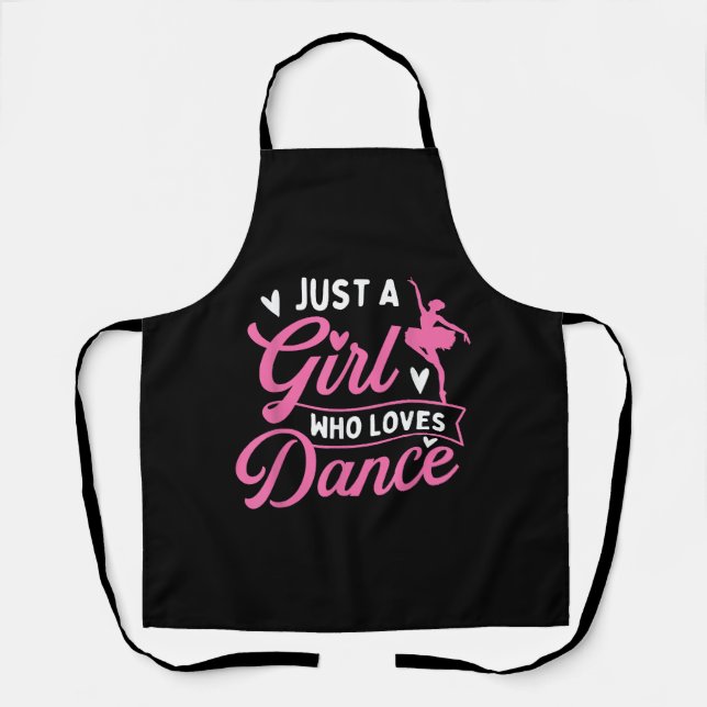 Tablier Juste Une Fille Qui Aime La Danse - Danseuse Amant (Recto)