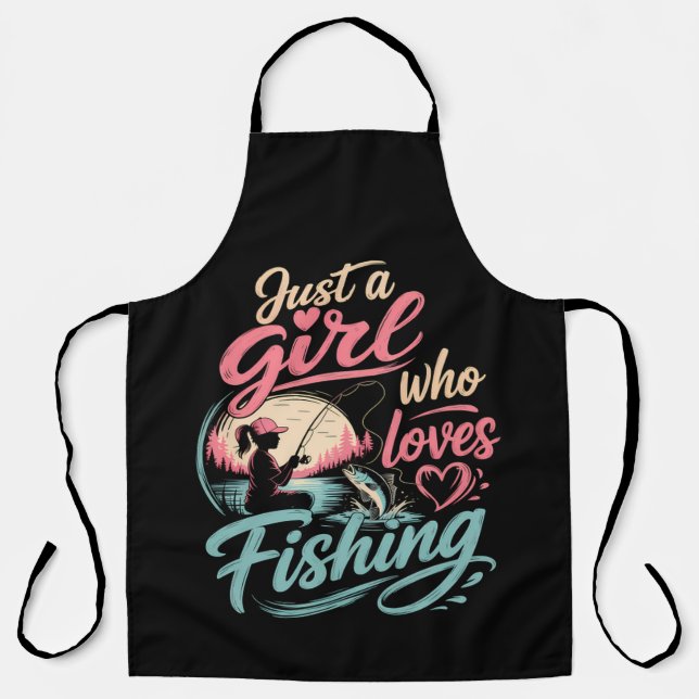 Tablier Juste Une Fille Qui Aime La Pêche (Recto)