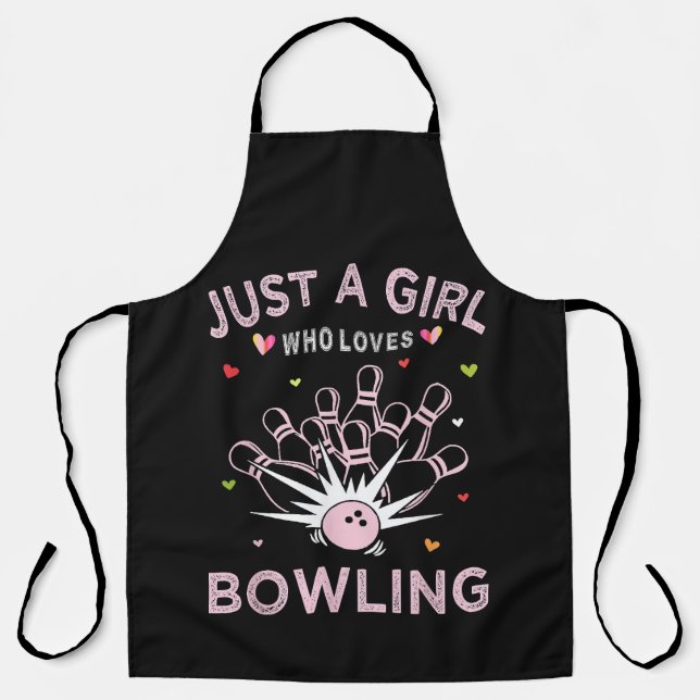 Tablier Juste Une Fille Qui Aime Le Bowling (Recto)