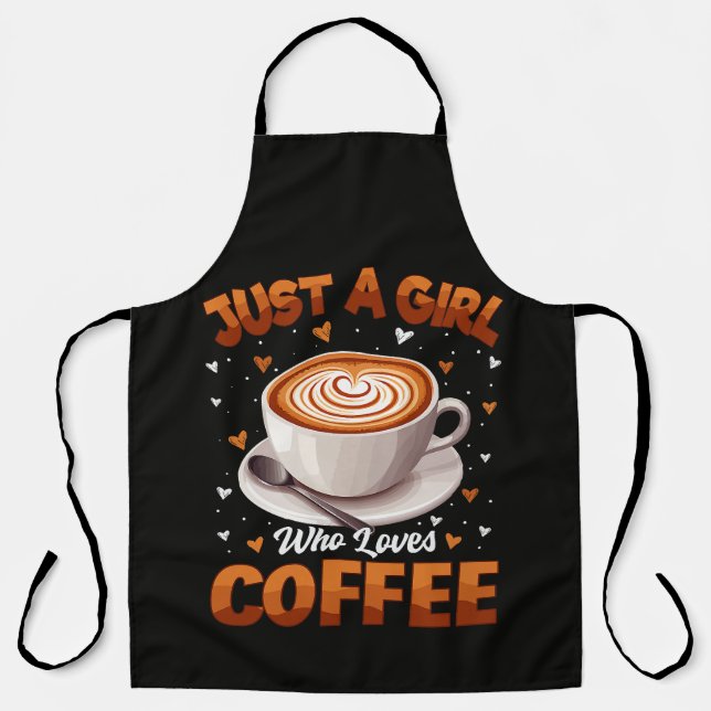 Tablier Juste Une Fille Qui Aime Le Café (Recto)