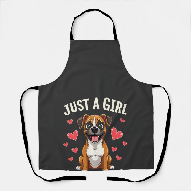 Tablier Juste une fille qui aime les Boxers (Recto)