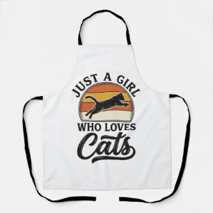 Tablier Juste une fille qui aime les chats Design de chat