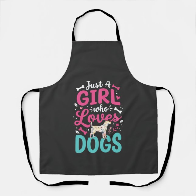 Tablier Juste Une Fille Qui Aime Les Chiens (Recto)