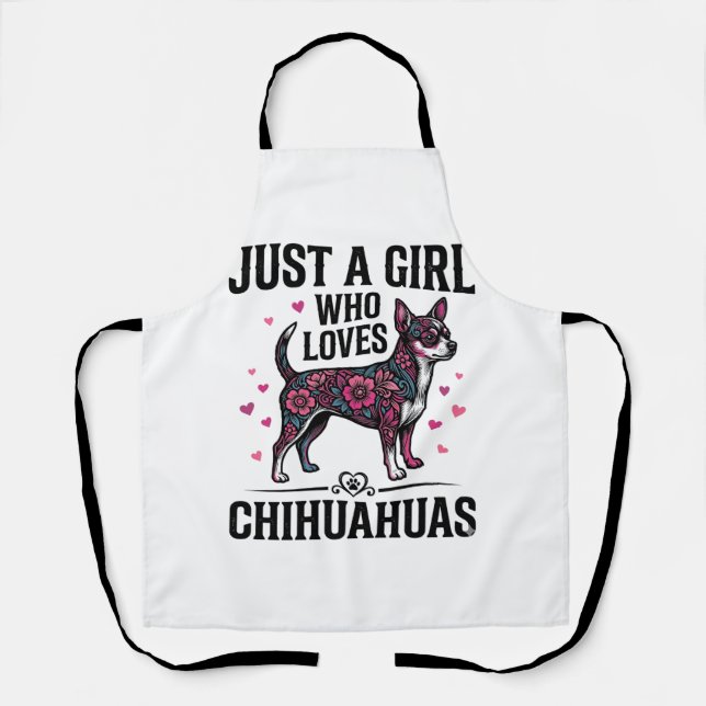 Tablier Juste Une Fille Qui Aime Les Chihuahuas Design De  (Recto)