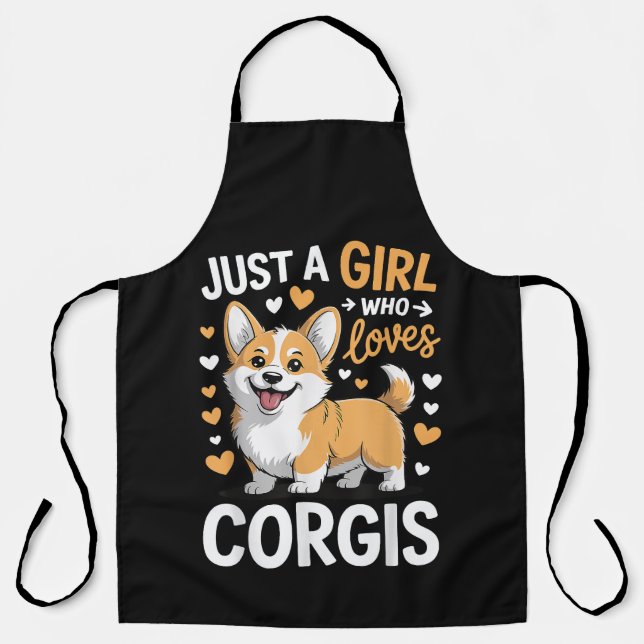 Tablier Juste Une Fille Qui Aime Les Corgis (Recto)