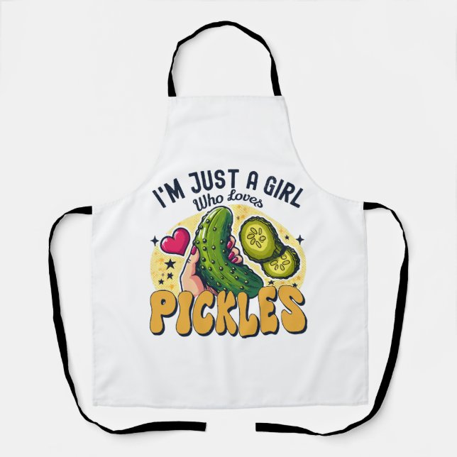 Tablier Juste une fille qui aime les cornichons - Vegan dr (Recto)