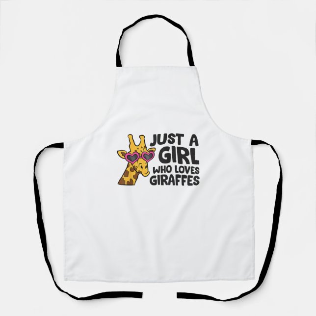 Tablier Juste une fille qui aime les girafes _3 (Recto)