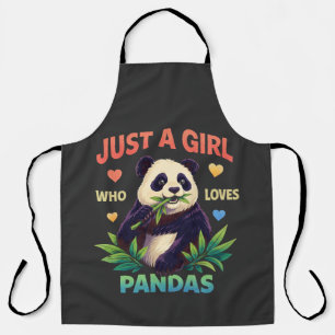 Tablier Juste une fille qui aime les pandas mignons