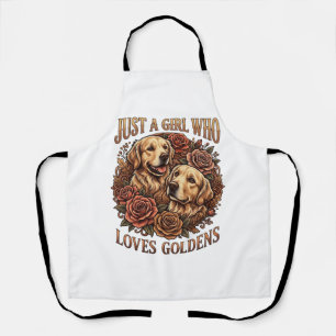 Tablier Juste une fille qui aime les roses pour chiens Gol