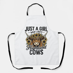 Tablier Juste une fille qui aime les vaches des Highlands