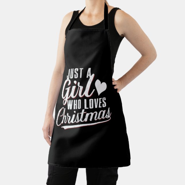 Tablier Juste une fille qui aime Noël  (Insitu)