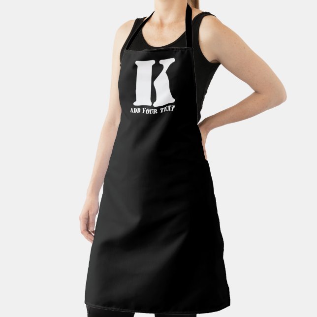 Tablier K Monogramme classique tendance mariage personnali (Insitu)