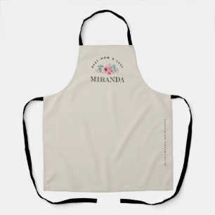Tablier Kaki Minimaliste Meilleure Maman & Chef Personnali