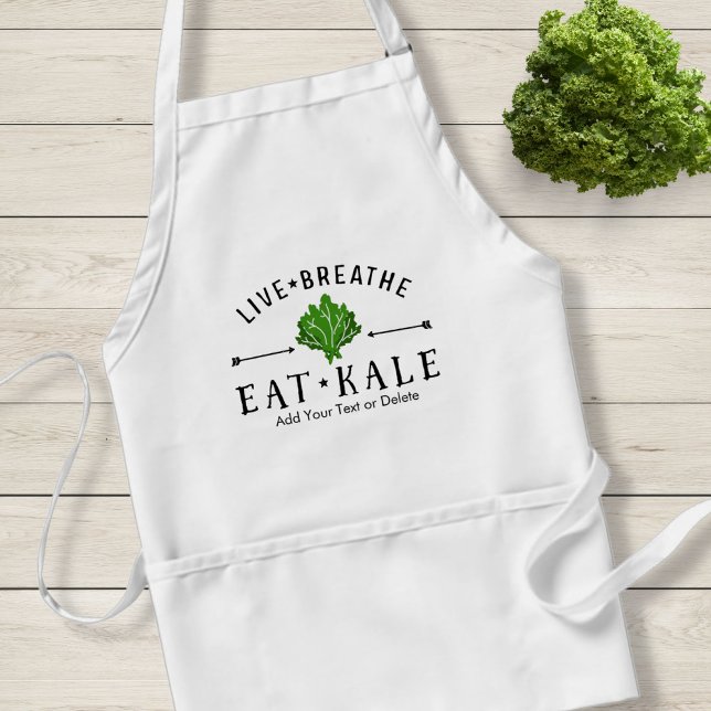 Tablier Kale Végétarien Vivant Respire Manger Kale Personn (Créateur téléchargé)