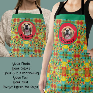 Tablier Kaleidoscope Photo de Chien Personnalisée Amoureux