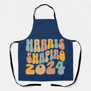 Tablier Kamala Harris Shapiro Wavy Text Retro tendance