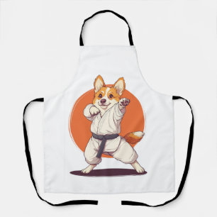 Tablier Karate Corgi � Chien d'Arts Martiaux