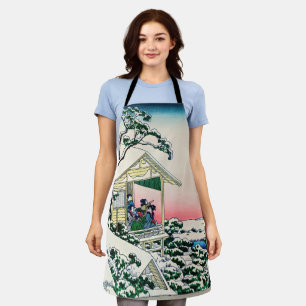 Tablier Katsushika Hokusai - Maison de thé à Koishikawa