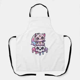 Tablier Kawaii Chat gothique Pastel Chat gothique Gothique