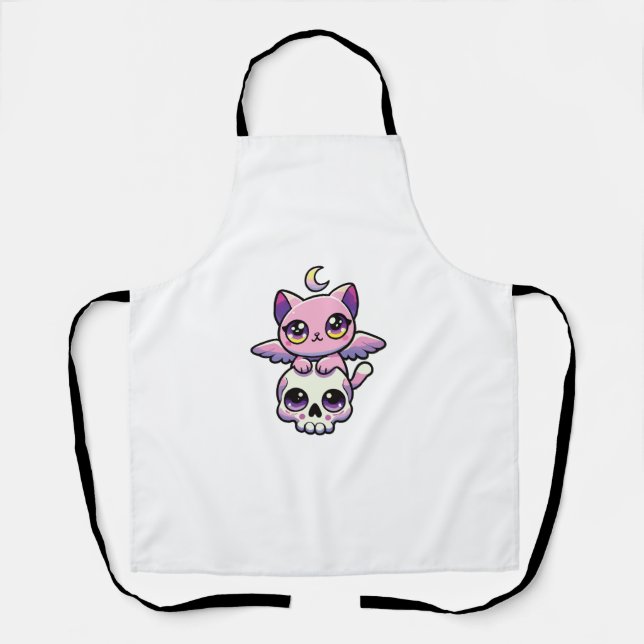 Tablier Kawaii Chat gothique Pastel Gothique Chat gothique (Recto)