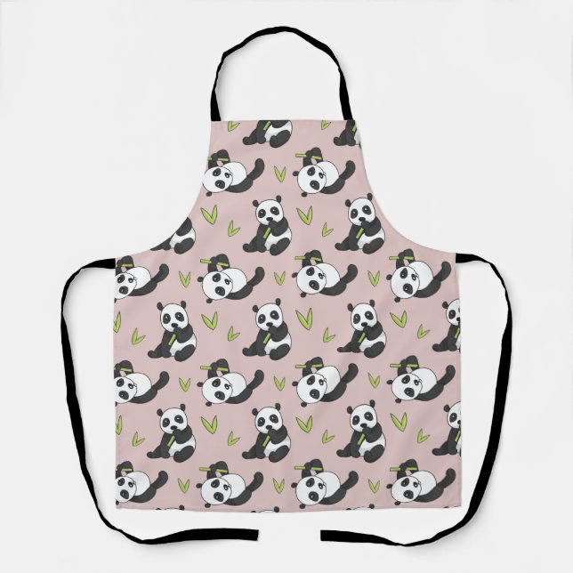 Tablier Kawaii Panda Cartoon Animal Pattern Cute Summer (Recto)