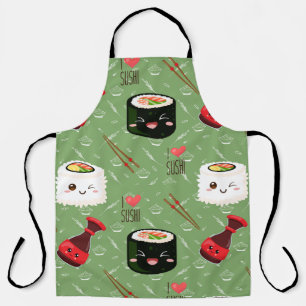 Tablier Kawaii Sushi Motif