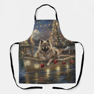 Tablier Keeshond Noël Festive Voyage