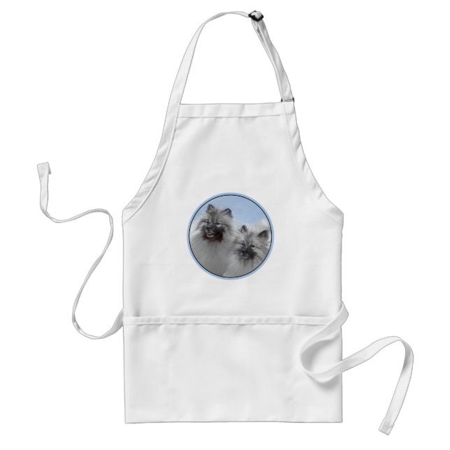 Tablier Keeshond Paire de Kees Peinture Art animal origina (Devant)