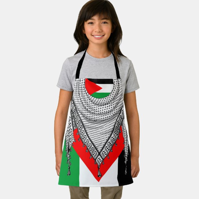 Tablier Keffiyeh Écharpe palestinienne tissu traditionnel (Insitu)