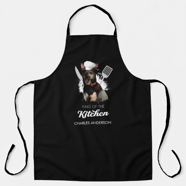 Tablier Kelpie King of the Kitchen Chien Chef (Recto)