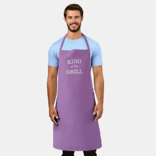Tablier King of the Grill lavande personnalisée barbecue