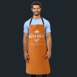 Tablier King of the Kitchen Foodie Men Personnalisé Orange<br><div class="desc">Un cadeau parfait pour votre père,  grand-père,  frère ou tout homme important de votre vie qui aime cuisiner! Orange Apron. Personnalisez facilement le vôtre chez vous !</div>