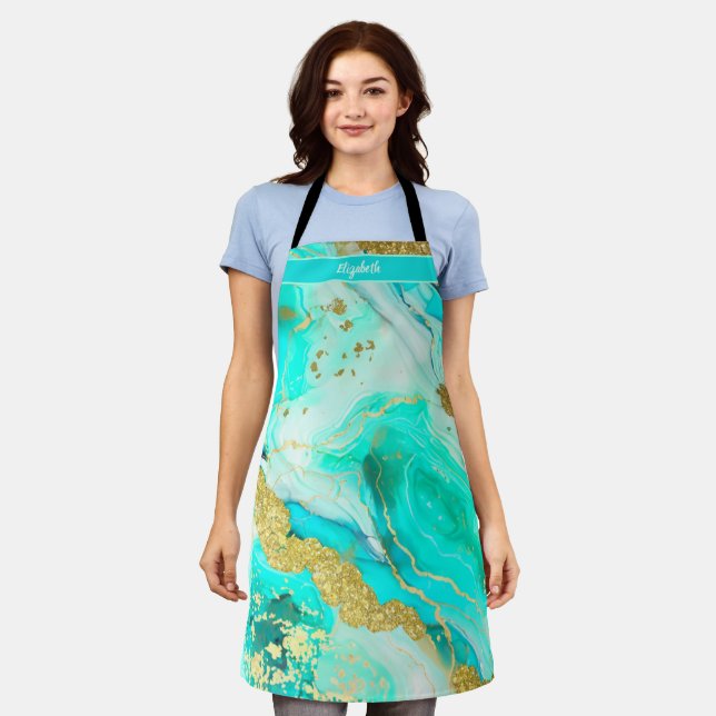 Tablier Kiss Cuisine Cuisinière Cuisine BBQ Baker Marble (Porté)