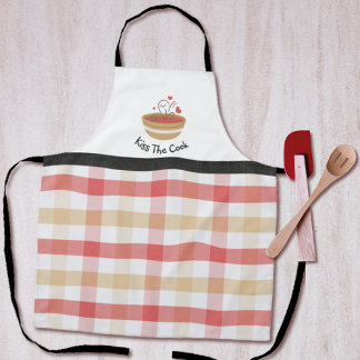 Tablier Kiss Cuisinier Cuisine Confortable Plaid Adulte Ap