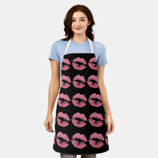 TABLIER KISS LIPS RETRO WIFI CUISINE APRON